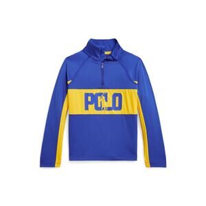 Ralph Lauren Big Pony Logo Performance Pullover Boys Large 14-16 Blue & Yellow